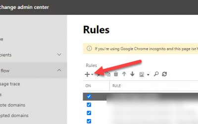 Setting up email rules for DEXT in Microsoft Exchange